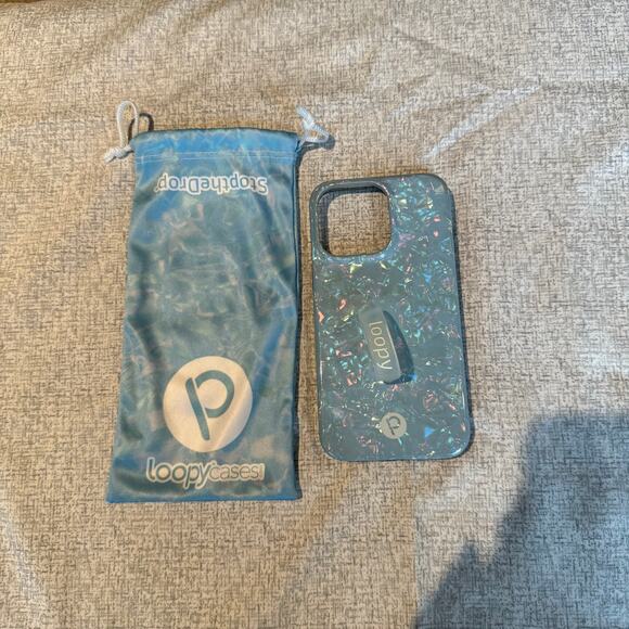 Blue Opal Shell Loopy Case for iPhone 13 Pro - Picture 1 of 3